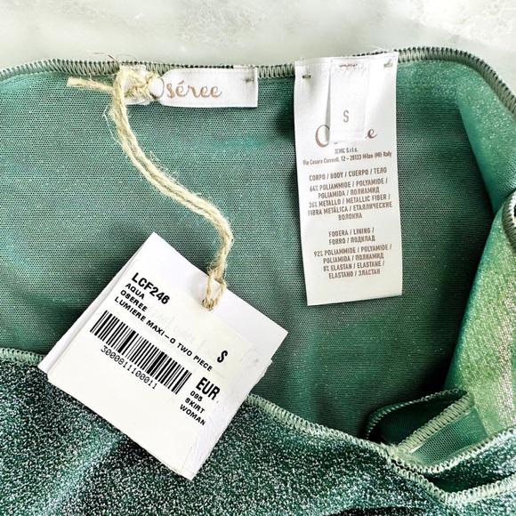 ❌SOLD❌ OSEREE LUMIERE WRAP EFFECT EMBELLISHED METALLIC STRETCH KNIT MINI SKIRT - Picture 10 of 13